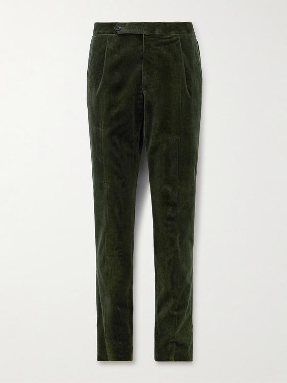Dark green suit trousers from De Petrillo