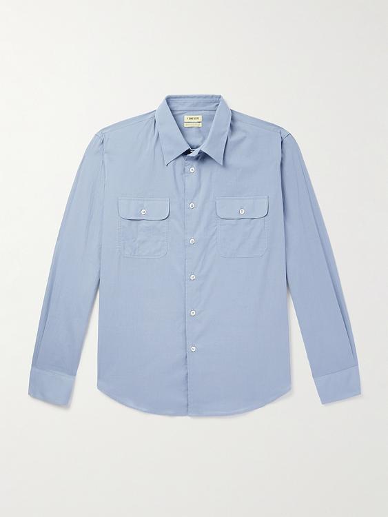Light blue casual shirt from De Bonne Facture