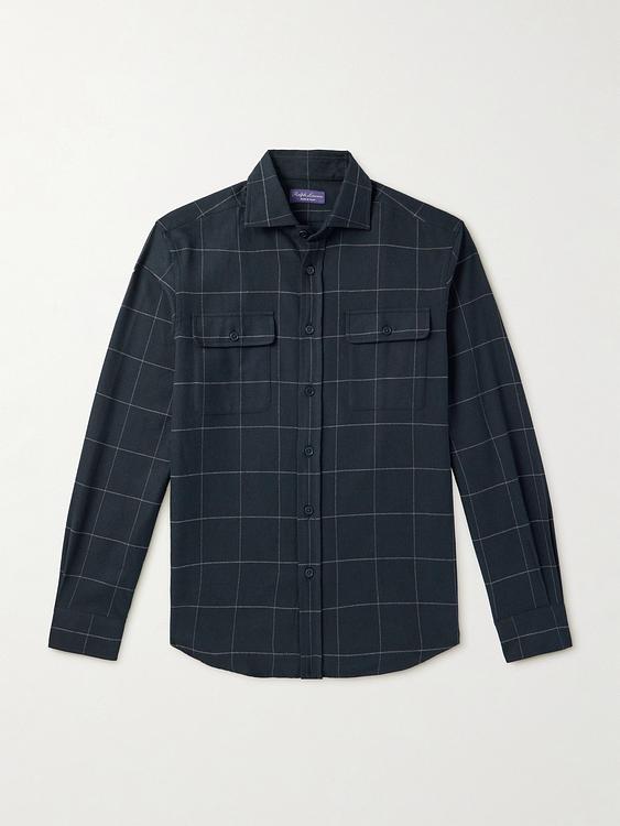 Checkered black flannel shirt from Ralph Lauren Purple Label