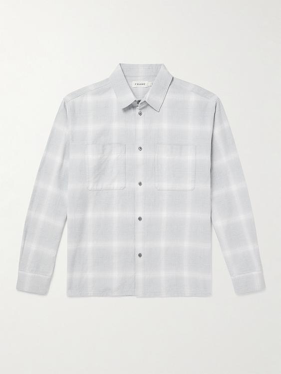 Checkered white overshirt from Frame