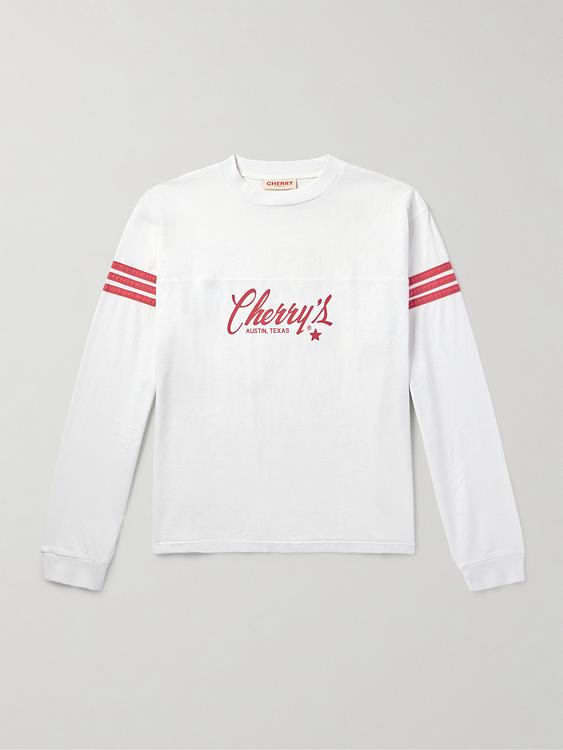 Print white long sleeve t-shirt from Cherry Los Angeles