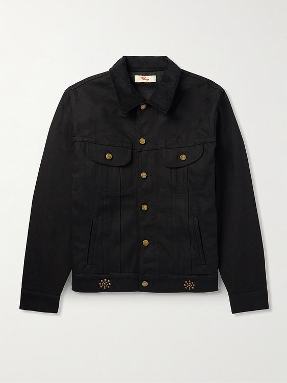 Black denim jacket from Cherry Los Angeles