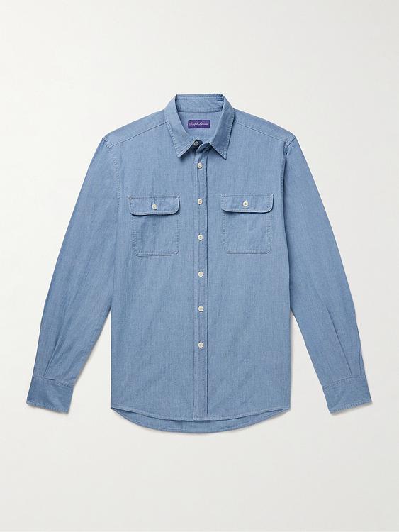 Blue casual shirt from Ralph Lauren Purple Label