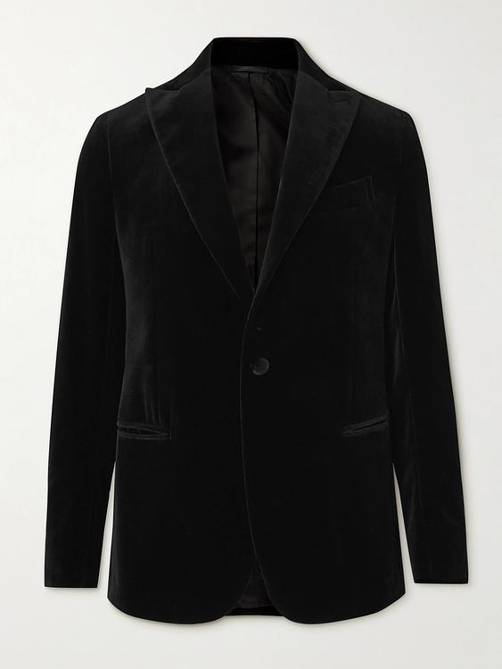 Black tuxedo jacket from De Petrillo
