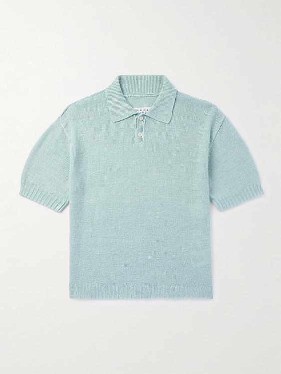 Grey short sleeve polo shirt from Maison Margiela