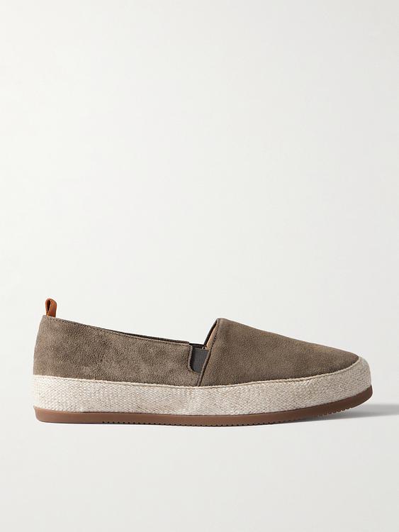 Taupe loafers from Mulo
