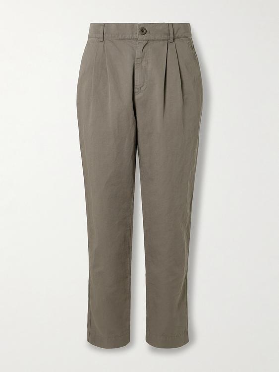 Taupe linen trousers from Mr P.