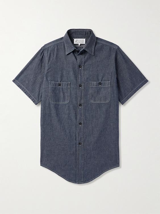 Dark grey short sleeve shirt from Maison Margiela