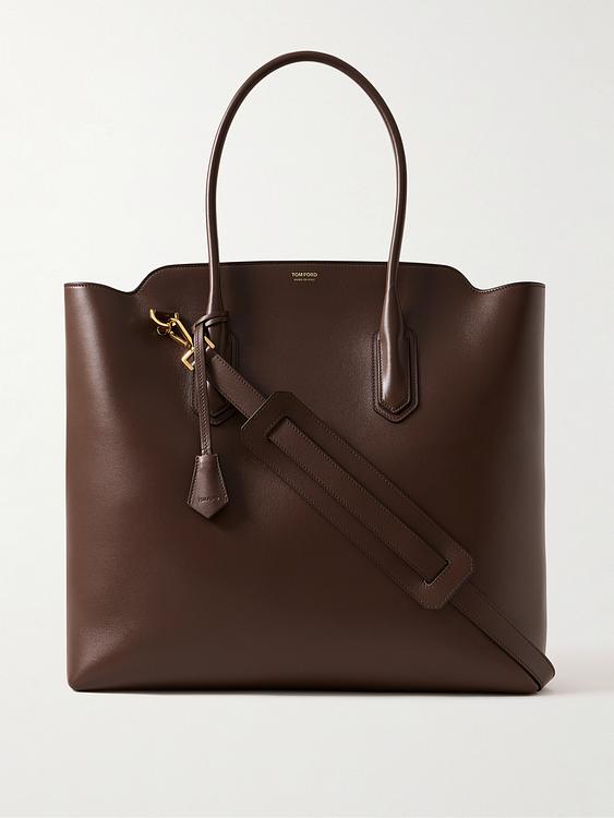 Dark brown tote bag from Tom Ford