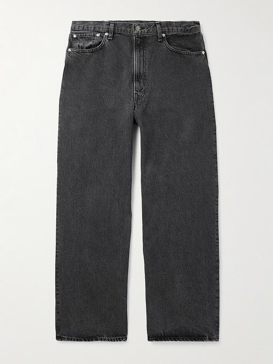 Dark grey wide-leg jeans from orSlow