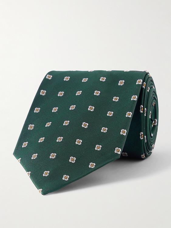 Dark green tie from Dunhill