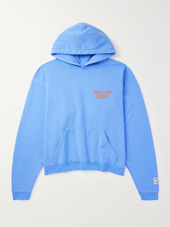 Print light blue hooded sweatshirt from Gallery Dept.