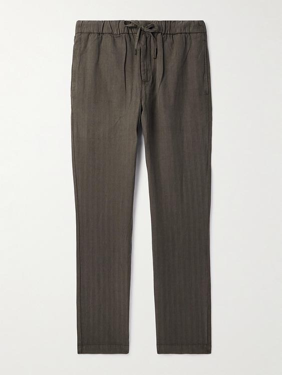 Dark brown linen trousers from Frescobol Carioca