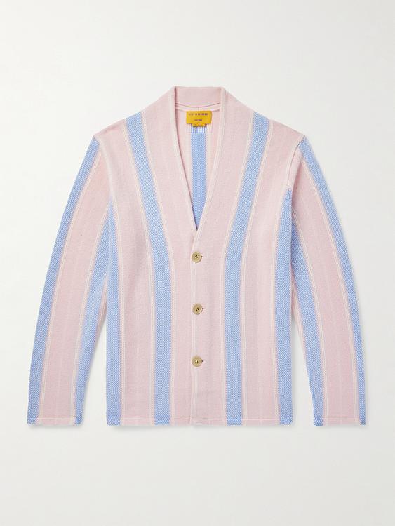 Striped light pink cardigan from Guest In Residence