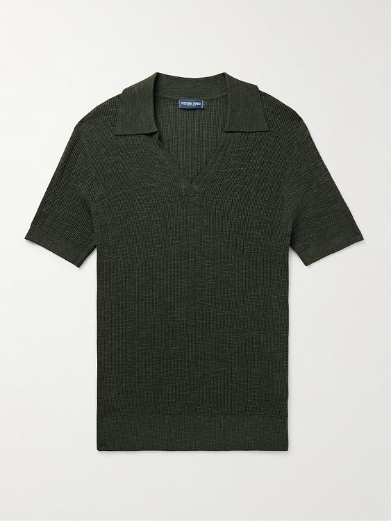 Dark green short sleeve polo shirt from Frescobol Carioca