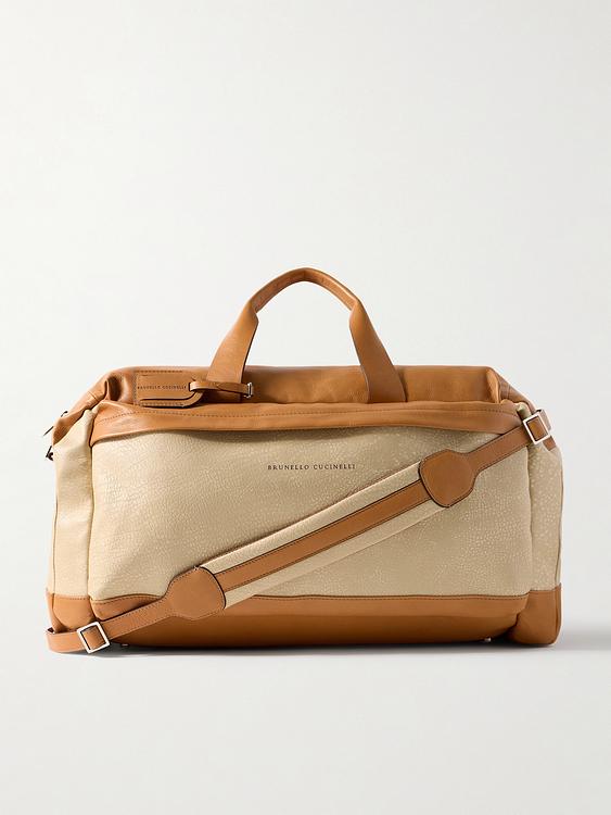 Taupe weekend bag from Brunello Cucinelli
