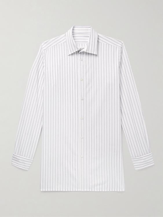 Striped white casual shirt from Maison Margiela