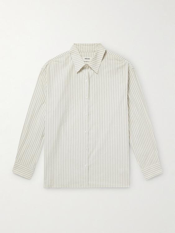 Striped white casual shirt from AGOLDE