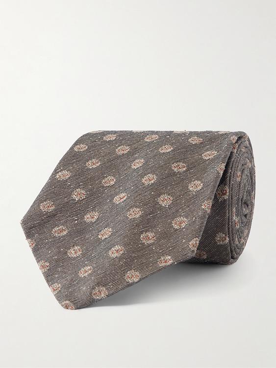 Dark brown tie from Dunhill