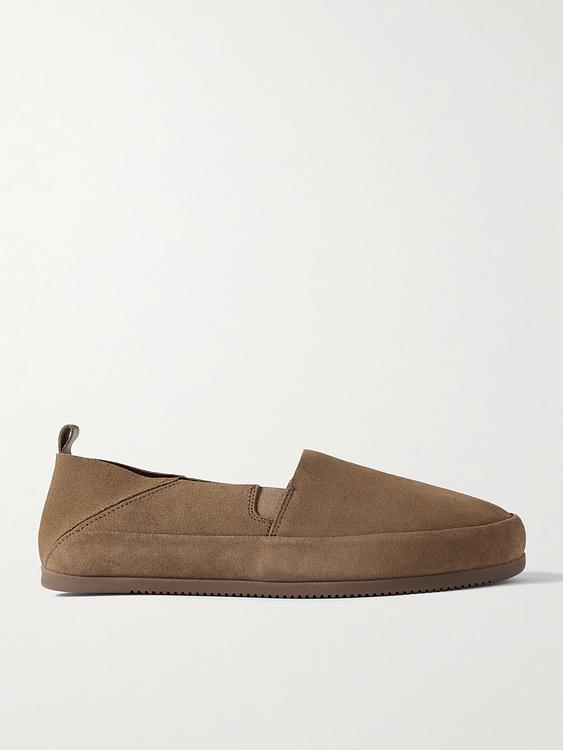 Taupe loafers from Mulo