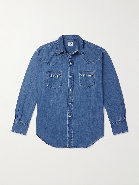 Blue denim shirt from orSlow