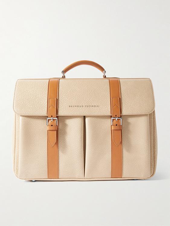 Beige briefcase from Brunello Cucinelli
