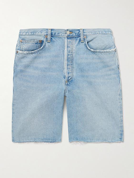Light blue denim shorts from AGOLDE