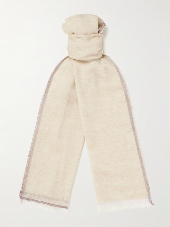 Beige scarve from Johnstons of Elgin
