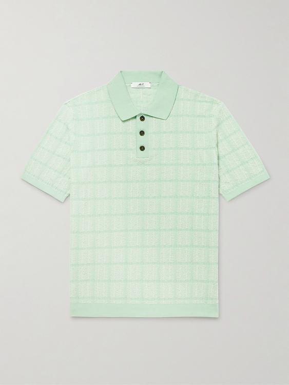 Light green short sleeve polo shirt from Mr P.