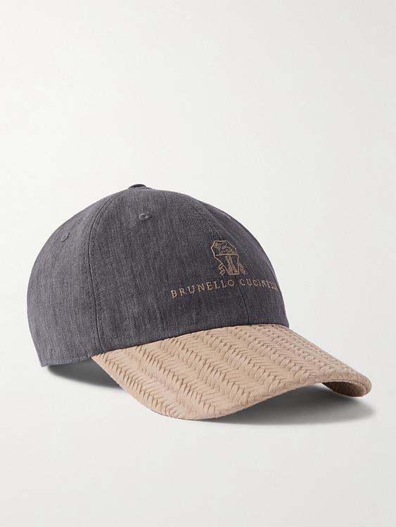 Print dark grey cap from Brunello Cucinelli