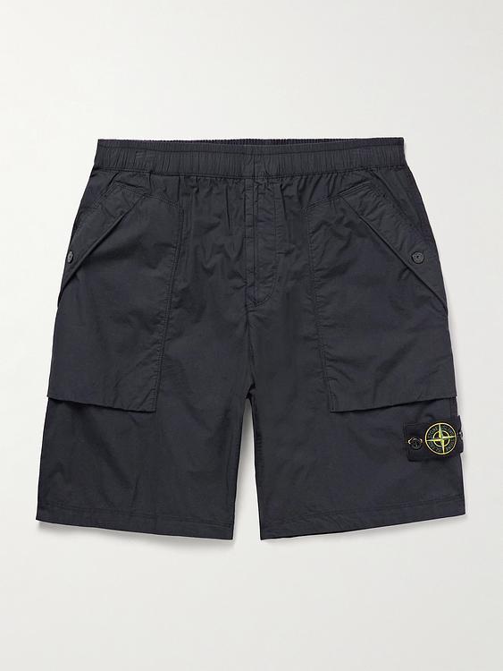Dark grey cargo shorts from Stone Island