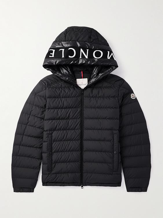 Print black down jacket from Moncler