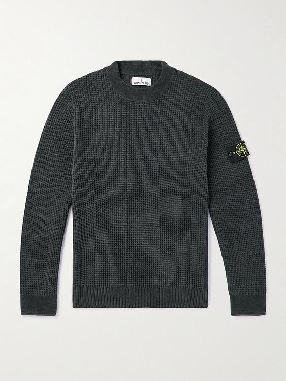 Dark grey cashmere sweater from Stone Island