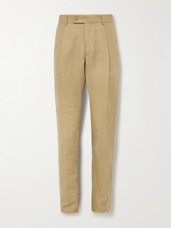 Taupe suit trousers from Caruso