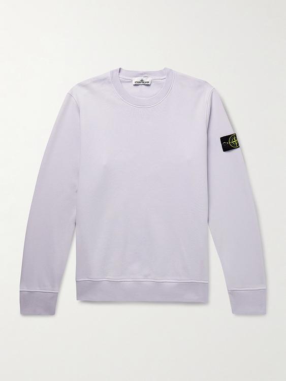 Print light purple sweatshirt from Stone Island