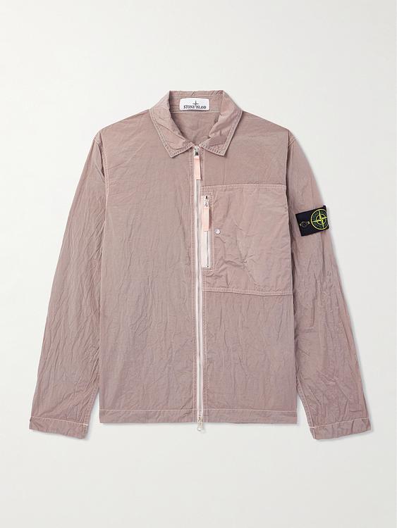 Grey overshirt from Stone Island