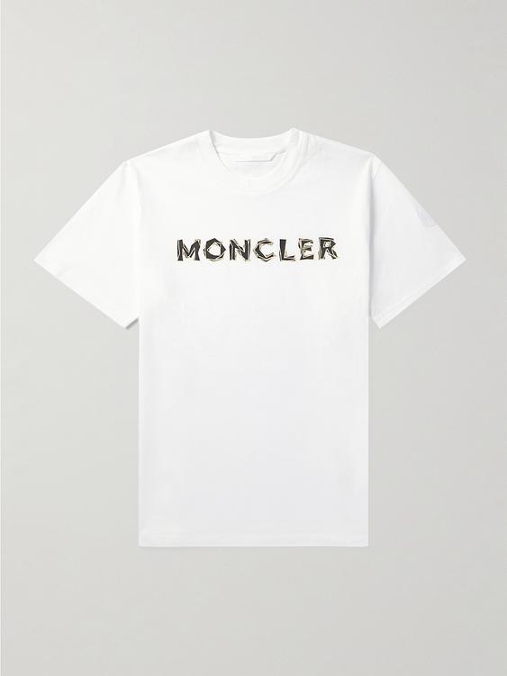 Print white t-shirt from Moncler