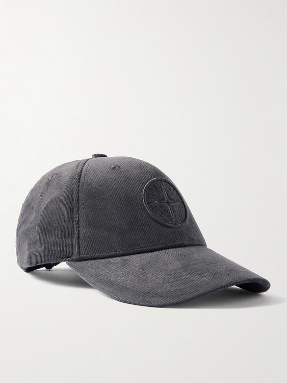 Dark grey cap from Stone Island