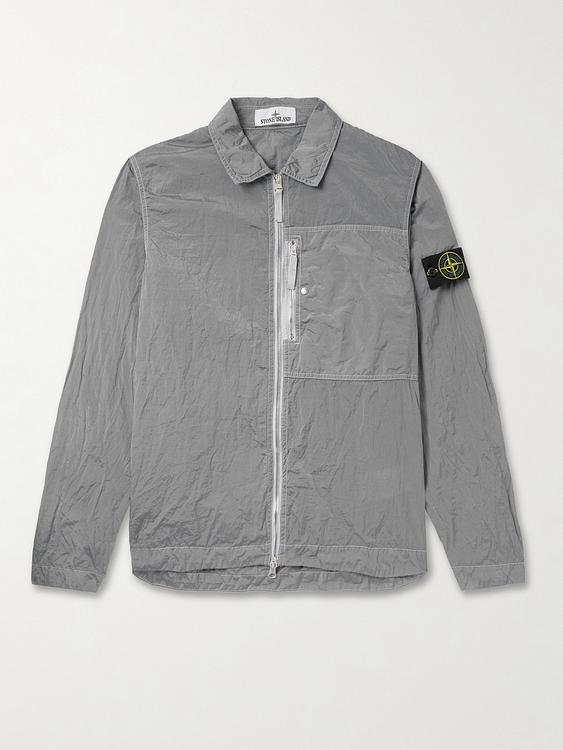 Grey overshirt from Stone Island