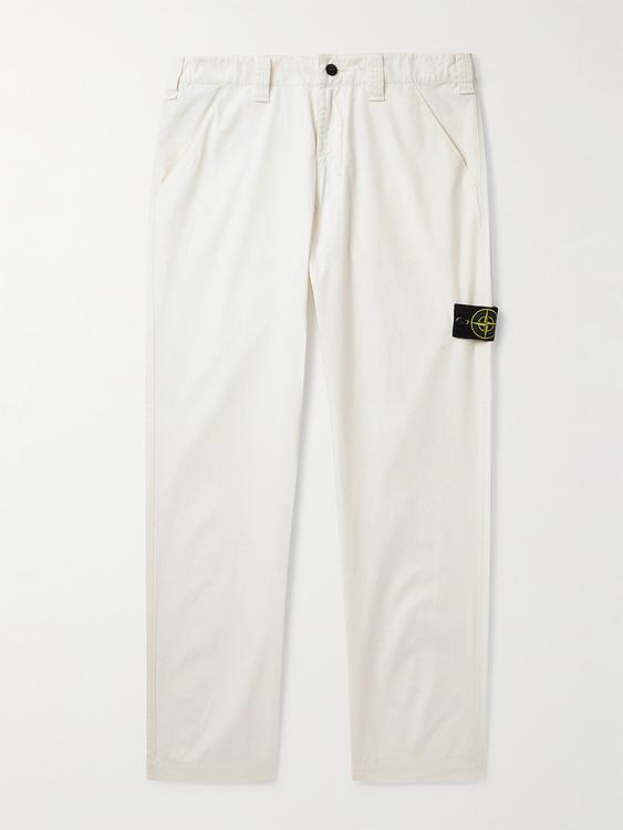 White casual trousers from Stone Island