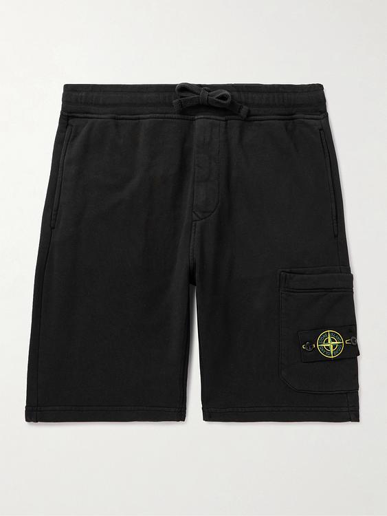 Black drawstring shorts from Stone Island