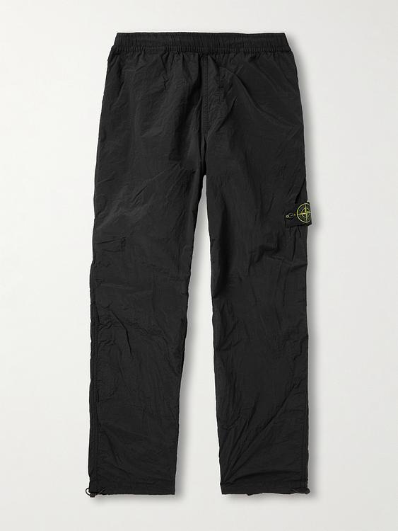 Black cargo trousers from Stone Island