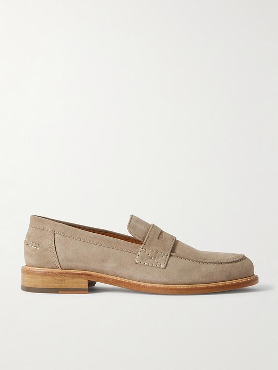 Taupe loafers from Mr P.