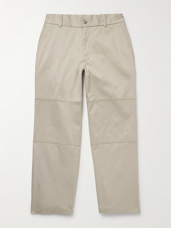 Beige casual trousers from Moncler