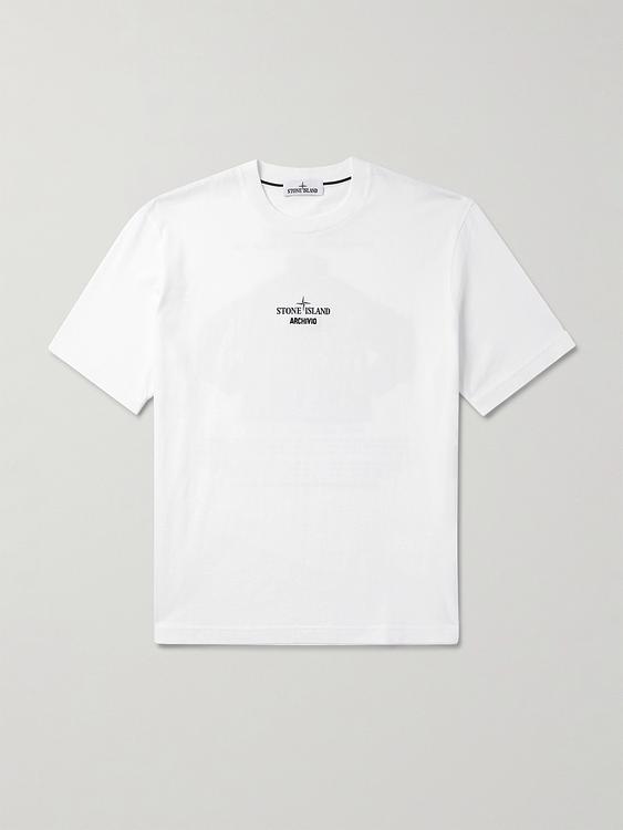 Print white t-shirt from Stone Island