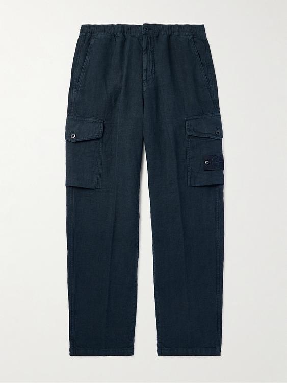 Black cargo trousers from Stone Island