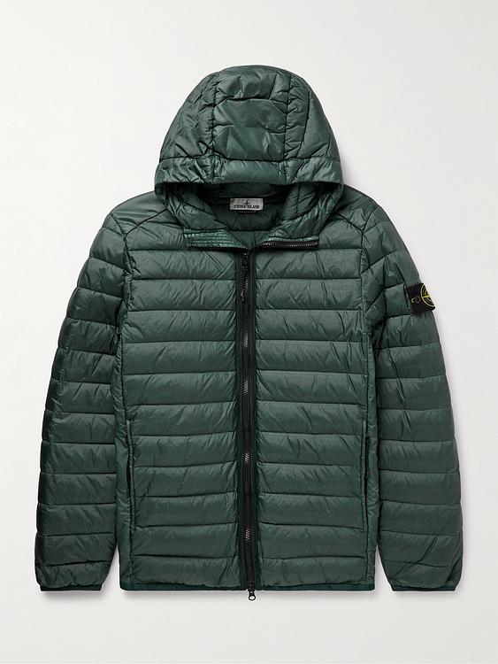 Dark green down jacket from Stone Island