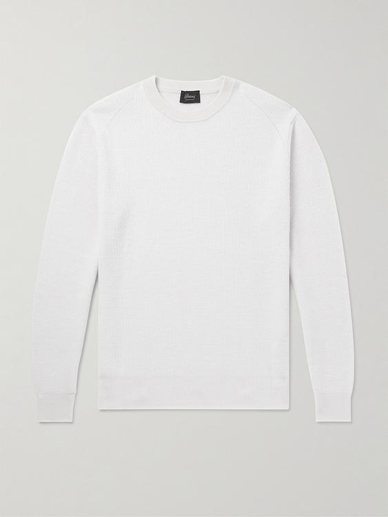 White cashmere sweater from Brioni