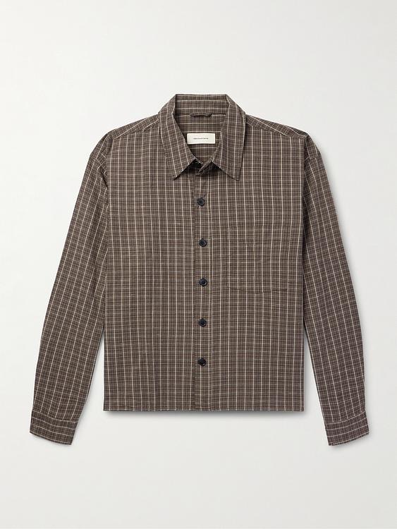 Dark brown linen shirt from Mfpen