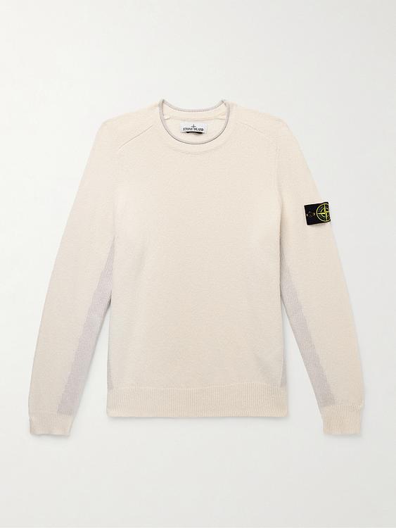 White sweater from Stone Island